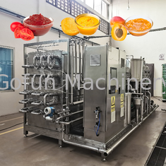 Máy tiệt trùng UHT hình ống có độ chính xác cao Máy sản xuất nước trái cây 5T / H