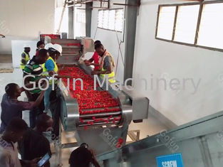 Dây chuyền chế biến cà chua bằng thép không gỉ 380V để sản xuất nước sốt cà chua